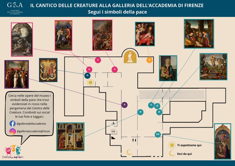 Mappa attività Cantico Creature Firenze